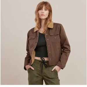 Roark Brown Utility Jacket with Sherpa Collar